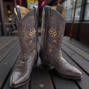 Double H Sonora Wm's Desert Brilliance 6M Western Leather Cowgirl Boots Size 6M